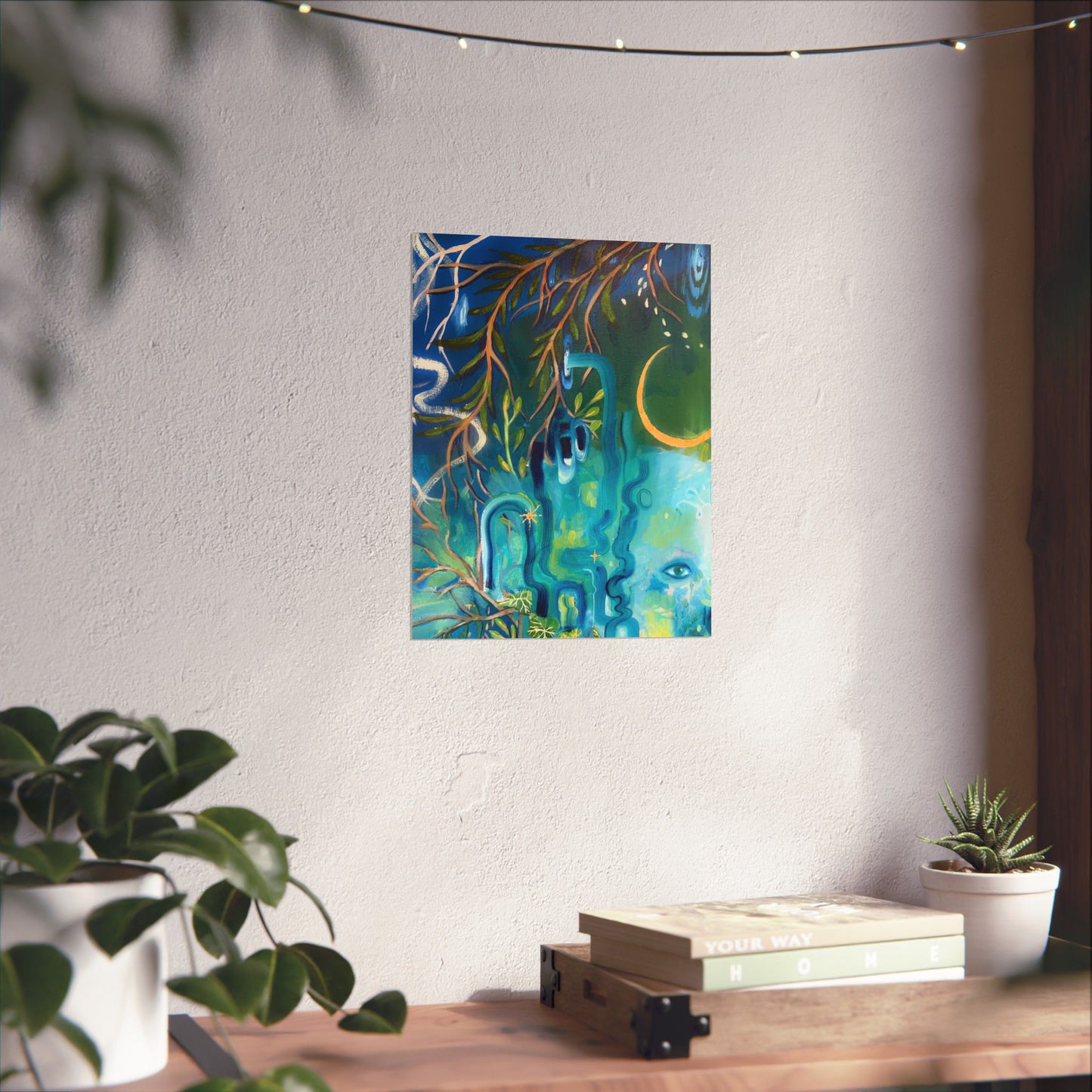 Vibrant Wall Art Poster, Nature-Inspired Home Decor, Bohemian Art for Living Room, Aesthetic Gift for Art Lovers, Gallery Wall Print