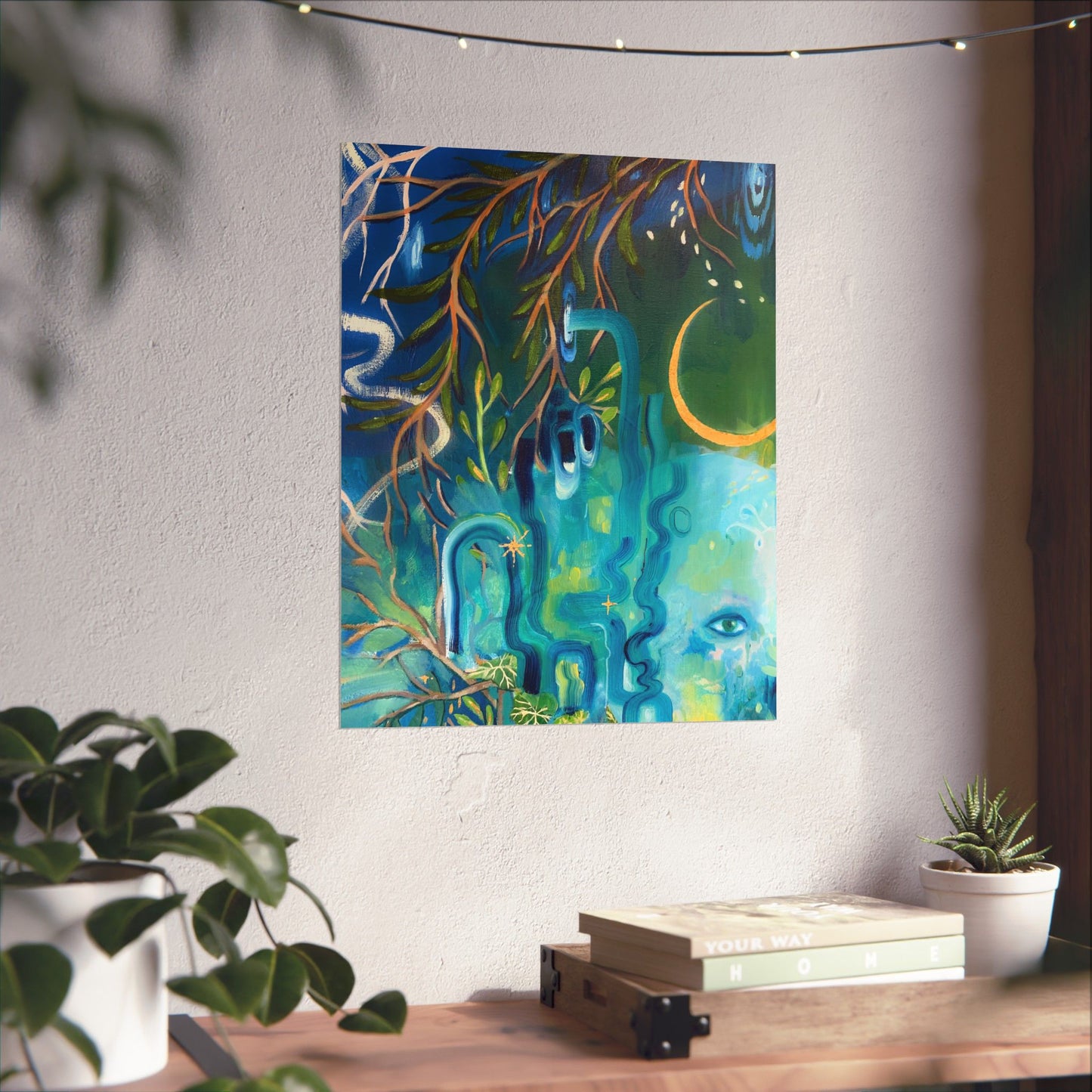 Vibrant Wall Art Poster, Nature-Inspired Home Decor, Bohemian Art for Living Room, Aesthetic Gift for Art Lovers, Gallery Wall Print