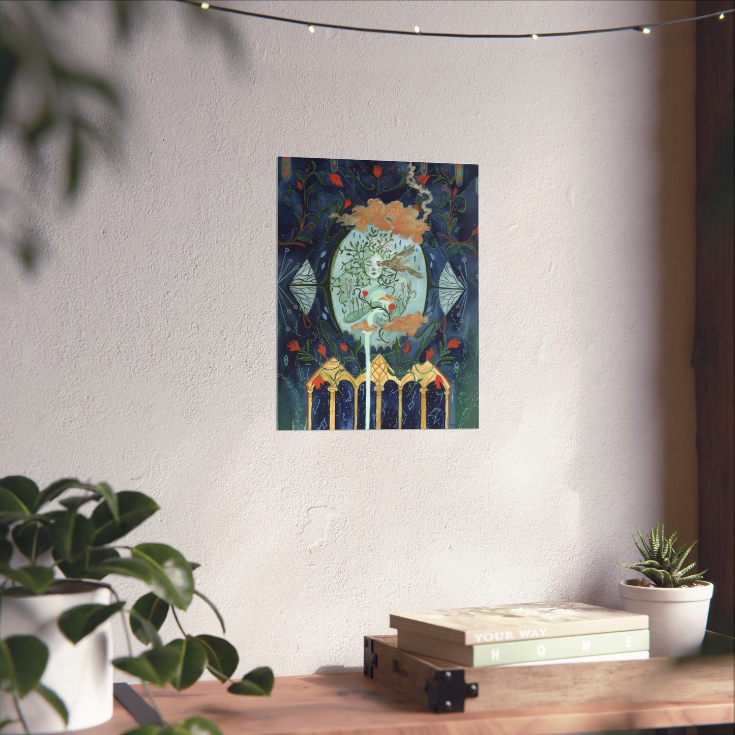 Enchanting Matte Vertical Posters, Boho Wall Art, Mystical Decor, Gift for Art Lovers, Home Aesthetics, Retro Witchy Decor