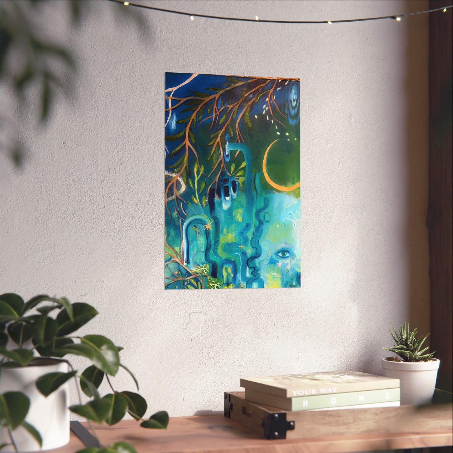 Vibrant Wall Art Poster, Nature-Inspired Home Decor, Bohemian Art for Living Room, Aesthetic Gift for Art Lovers, Gallery Wall Print