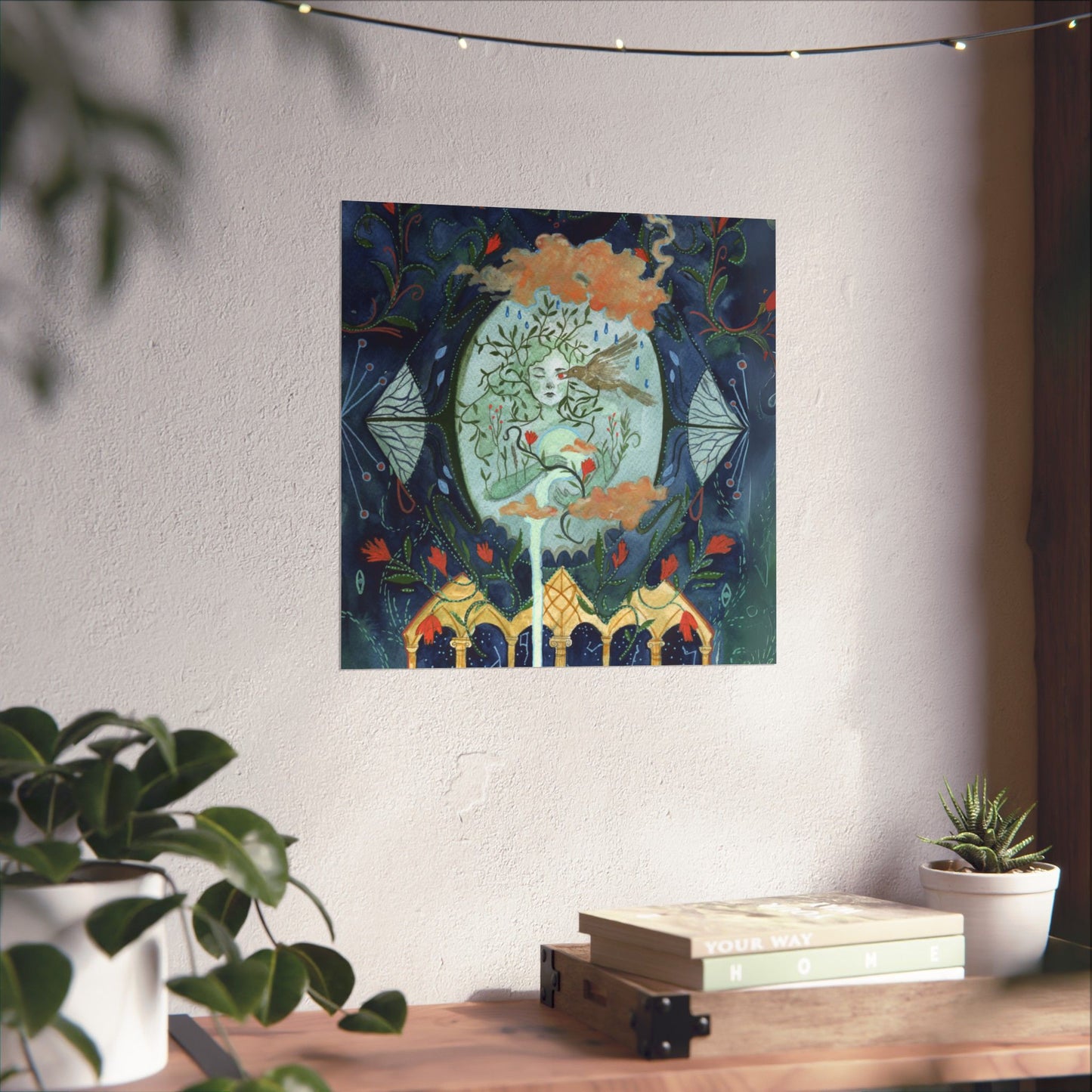 Enchanting Matte Vertical Posters, Boho Wall Art, Mystical Decor, Gift for Art Lovers, Home Aesthetics, Retro Witchy Decor