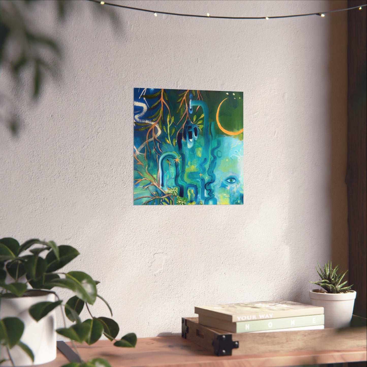 Vibrant Wall Art Poster, Nature-Inspired Home Decor, Bohemian Art for Living Room, Aesthetic Gift for Art Lovers, Gallery Wall Print