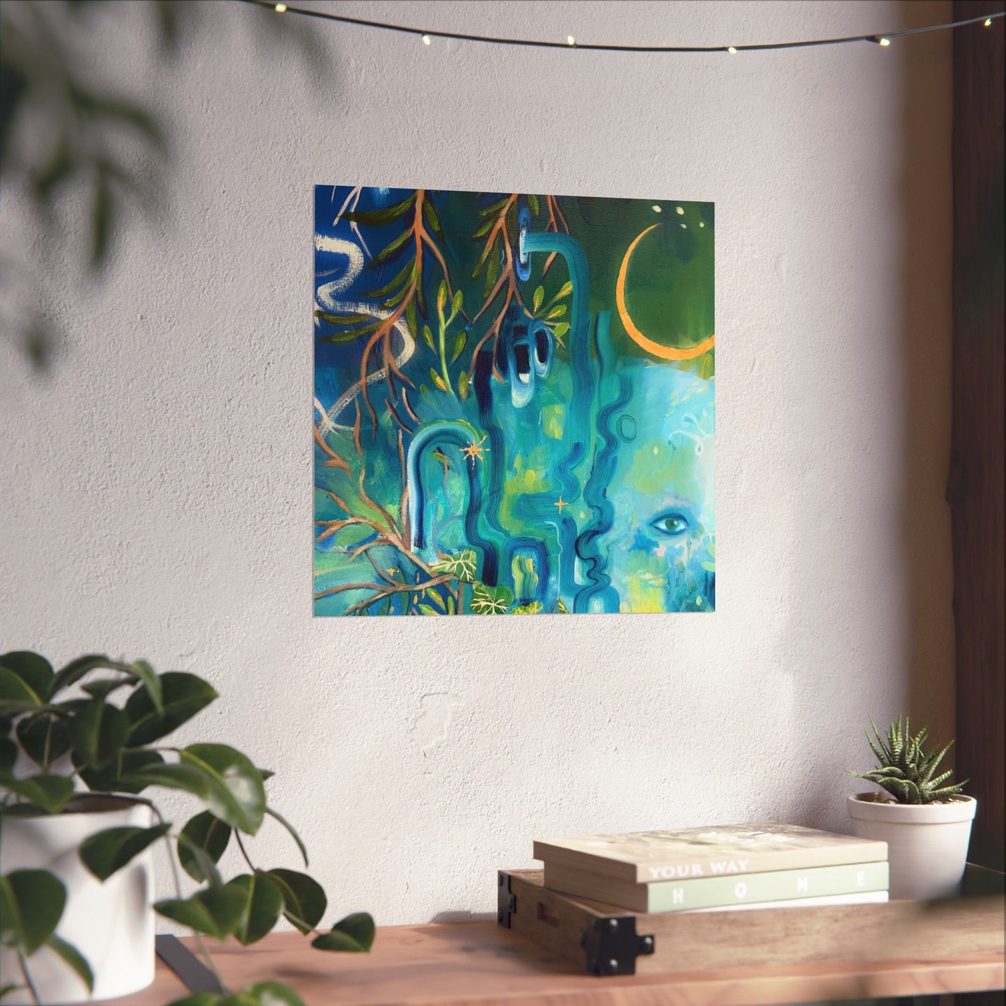 Vibrant Wall Art Poster, Nature-Inspired Home Decor, Bohemian Art for Living Room, Aesthetic Gift for Art Lovers, Gallery Wall Print