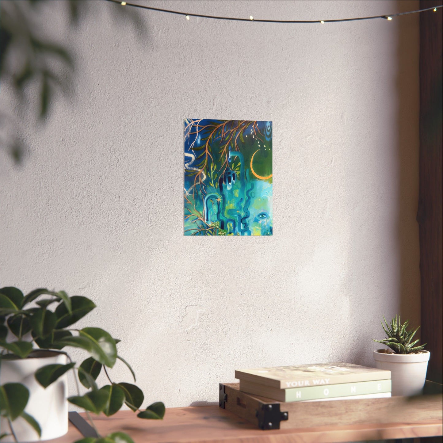 Vibrant Wall Art Poster, Nature-Inspired Home Decor, Bohemian Art for Living Room, Aesthetic Gift for Art Lovers, Gallery Wall Print