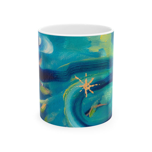 Colorful Abstract Ceramic Mug - Perfect for Coffee Lovers, Art Enthusiasts, Gift for Friends, Unique Kitchen Decor, Vibrant Drinkware