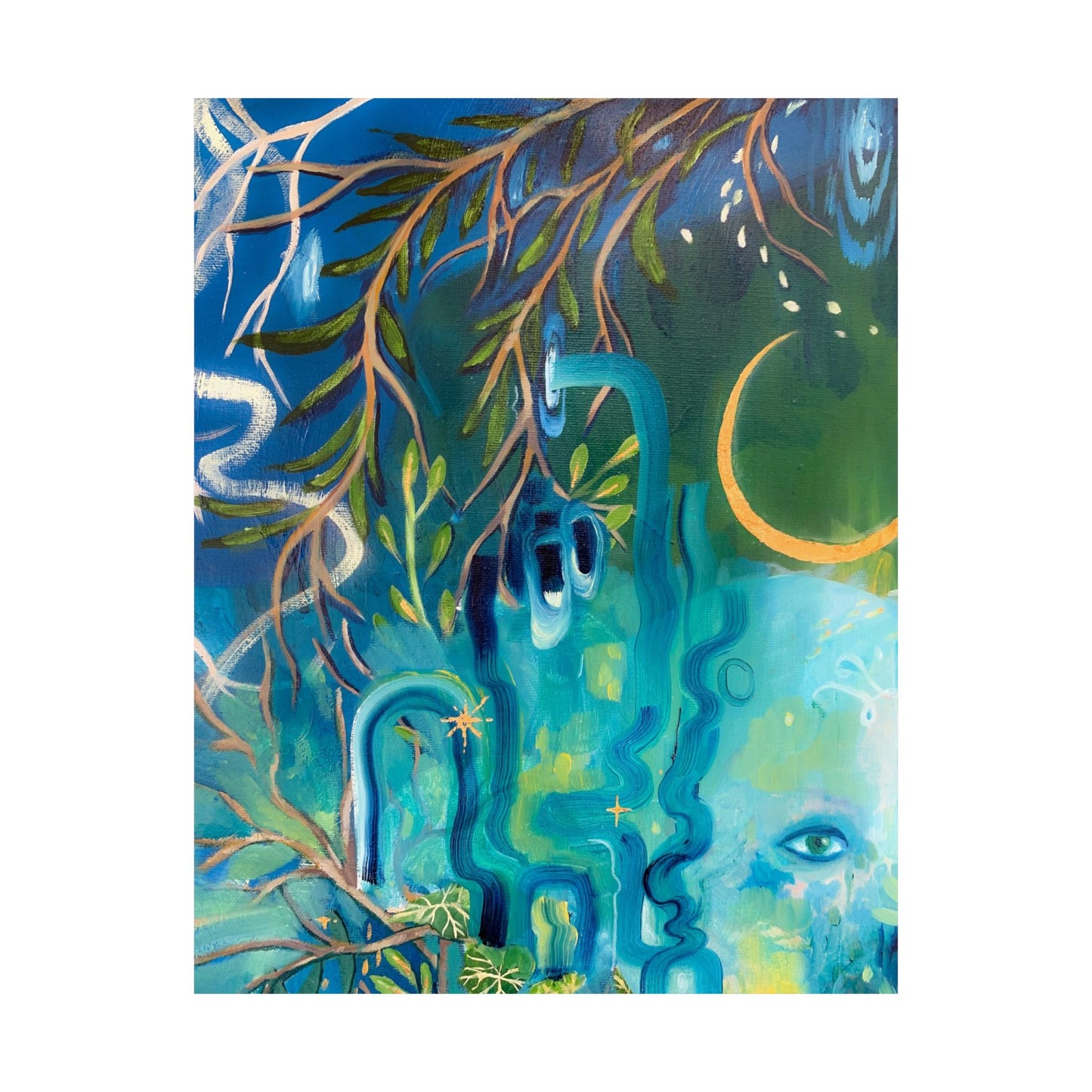 Vibrant Wall Art Poster, Nature-Inspired Home Decor, Bohemian Art for Living Room, Aesthetic Gift for Art Lovers, Gallery Wall Print