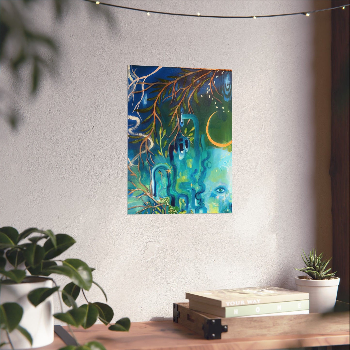 Vibrant Wall Art Poster, Nature-Inspired Home Decor, Bohemian Art for Living Room, Aesthetic Gift for Art Lovers, Gallery Wall Print