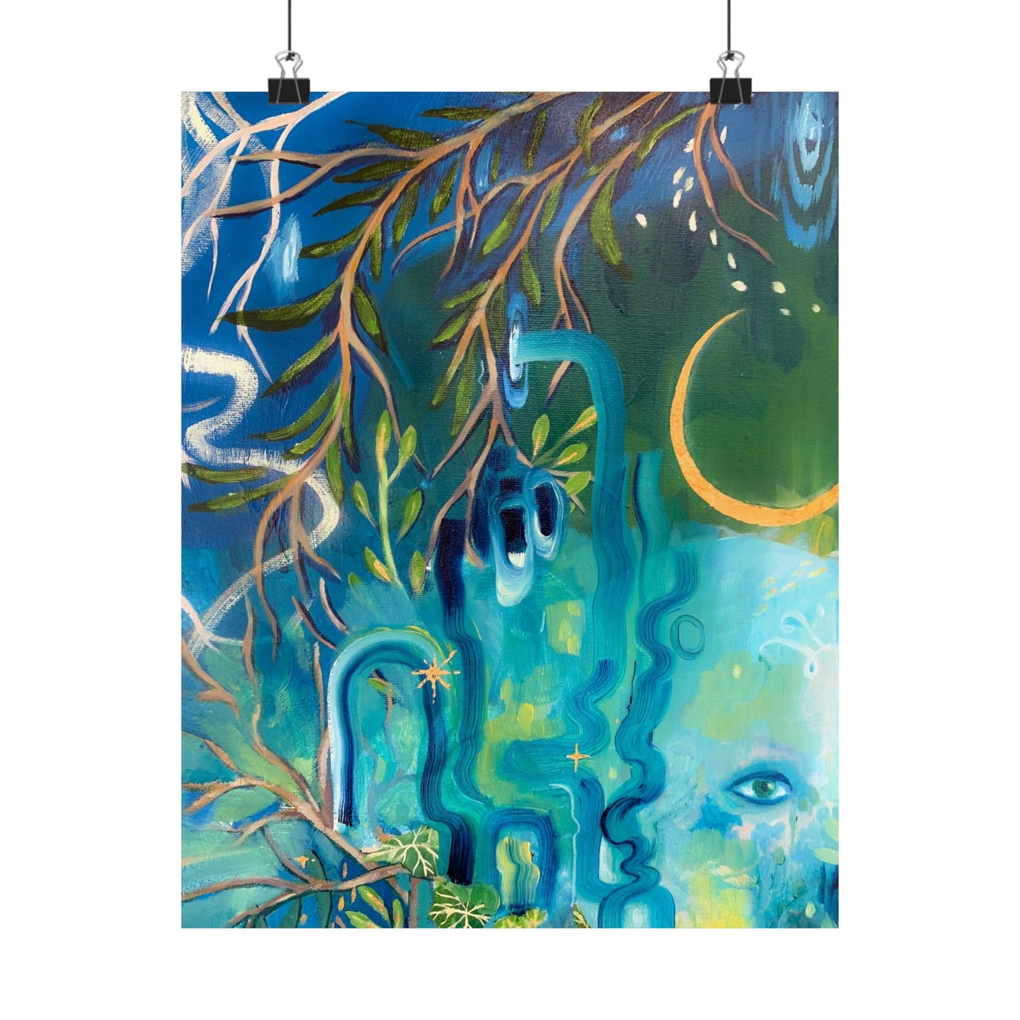 Vibrant Wall Art Poster, Nature-Inspired Home Decor, Bohemian Art for Living Room, Aesthetic Gift for Art Lovers, Gallery Wall Print