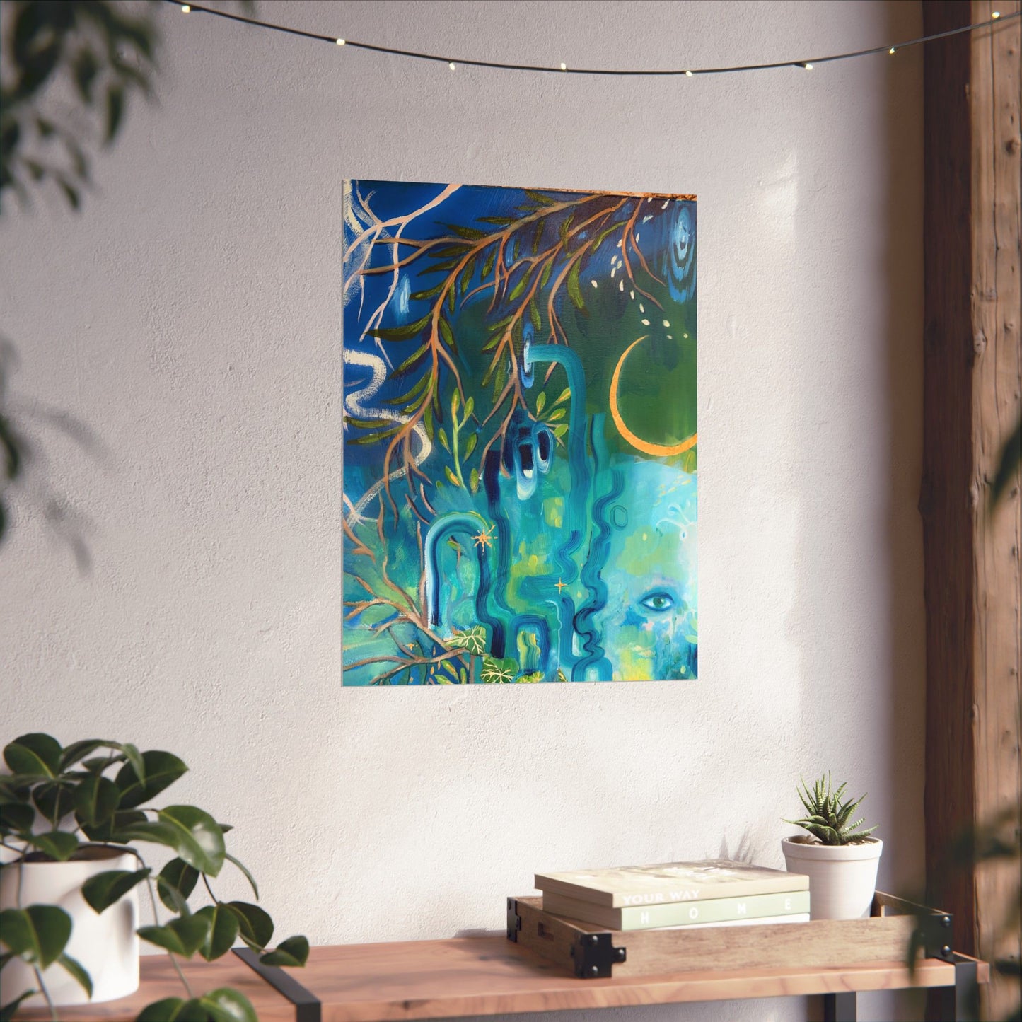 Vibrant Wall Art Poster, Nature-Inspired Home Decor, Bohemian Art for Living Room, Aesthetic Gift for Art Lovers, Gallery Wall Print