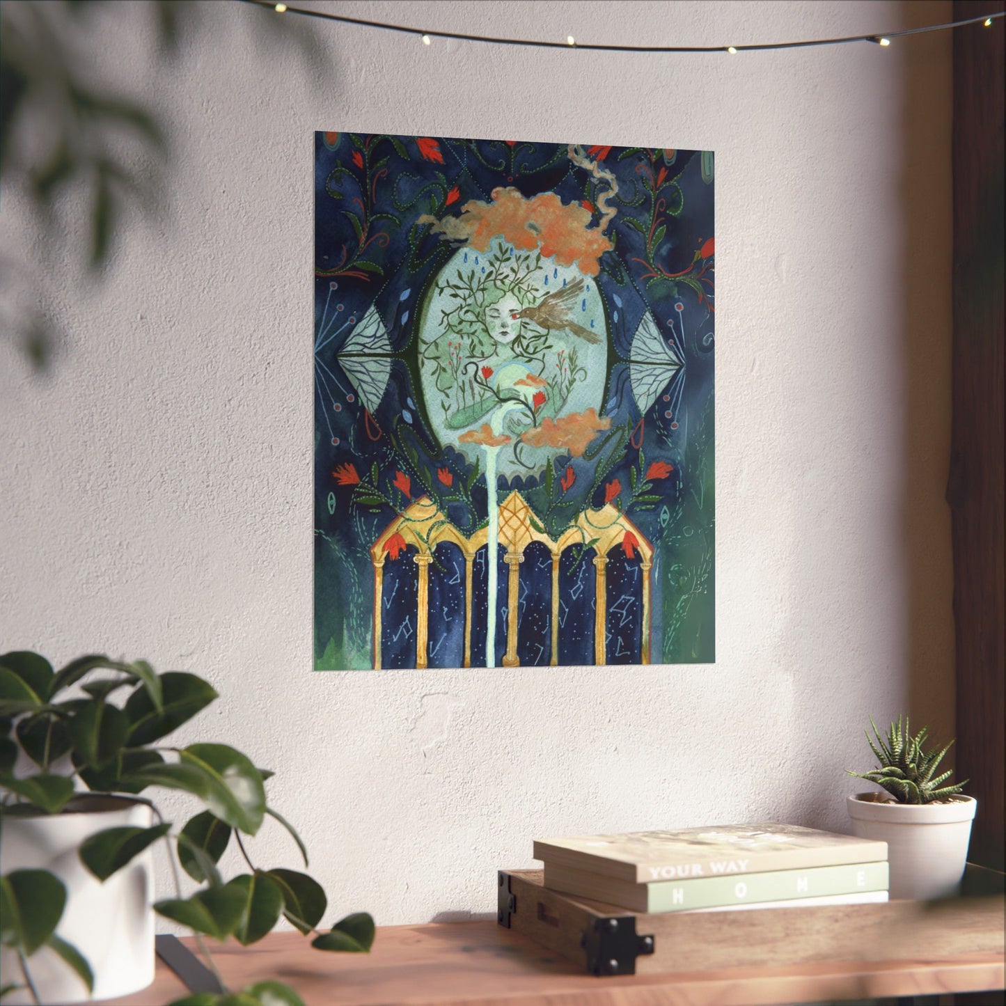 Enchanting Matte Vertical Posters, Boho Wall Art, Mystical Decor, Gift for Art Lovers, Home Aesthetics, Retro Witchy Decor