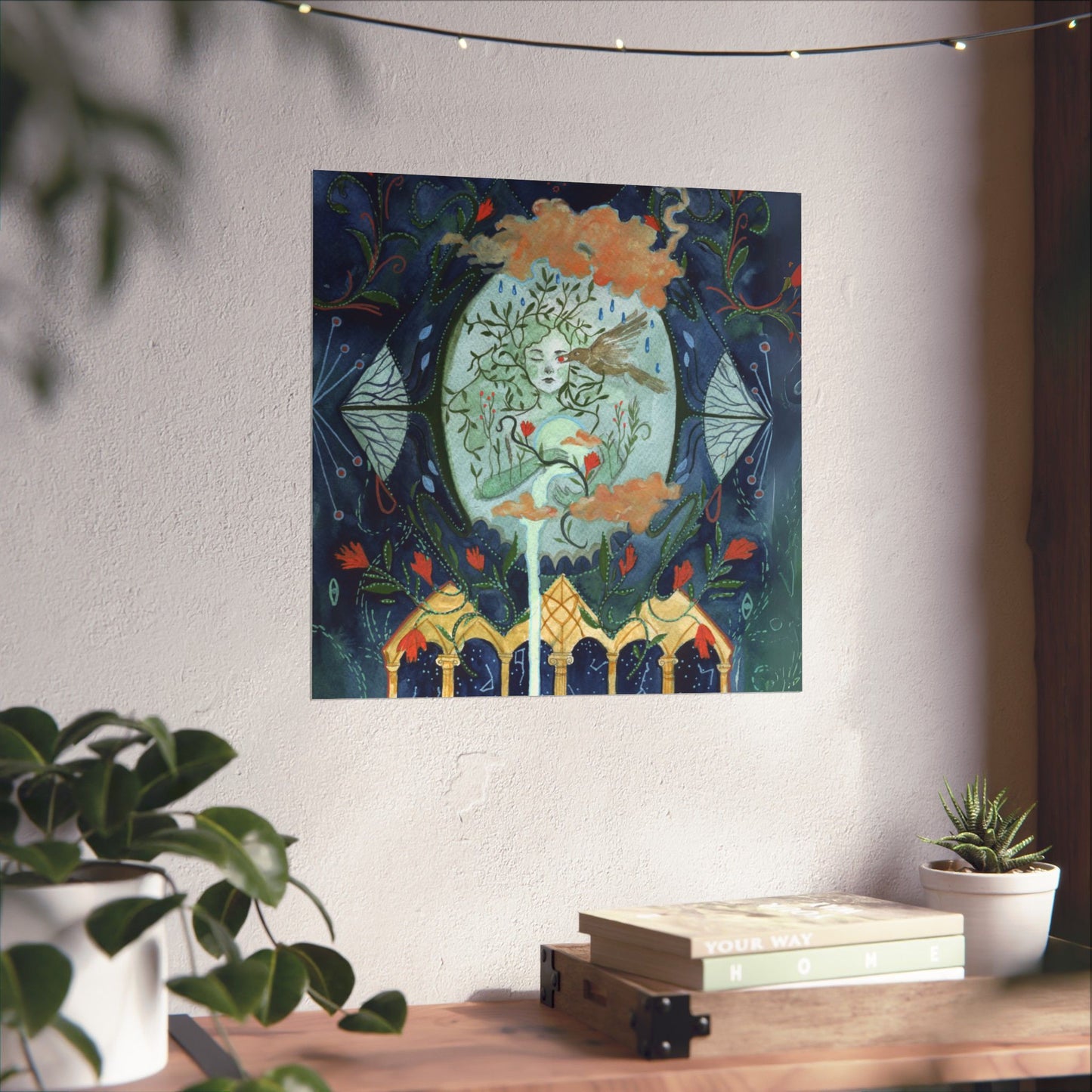 Enchanting Matte Vertical Posters, Boho Wall Art, Mystical Decor, Gift for Art Lovers, Home Aesthetics, Retro Witchy Decor