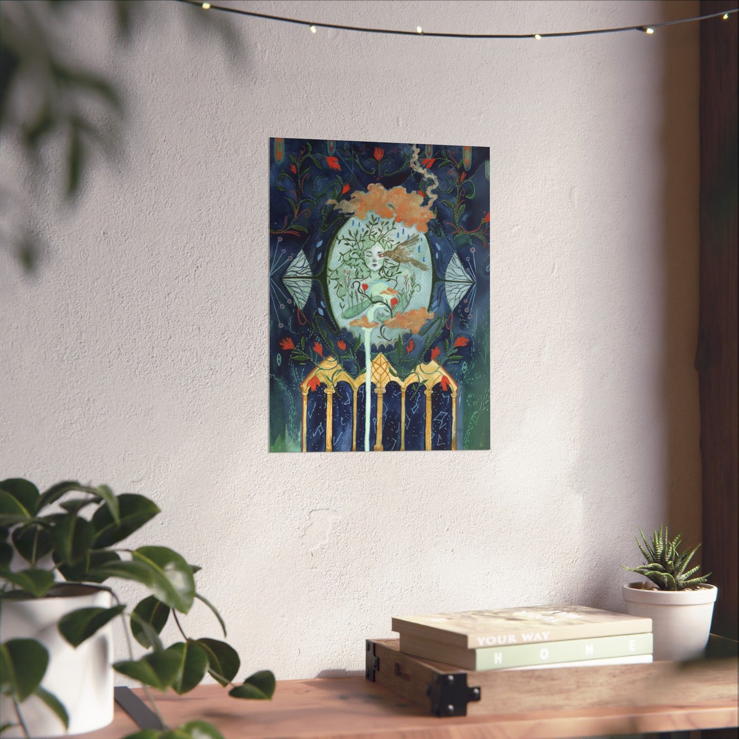 Enchanting Matte Vertical Posters, Boho Wall Art, Mystical Decor, Gift for Art Lovers, Home Aesthetics, Retro Witchy Decor