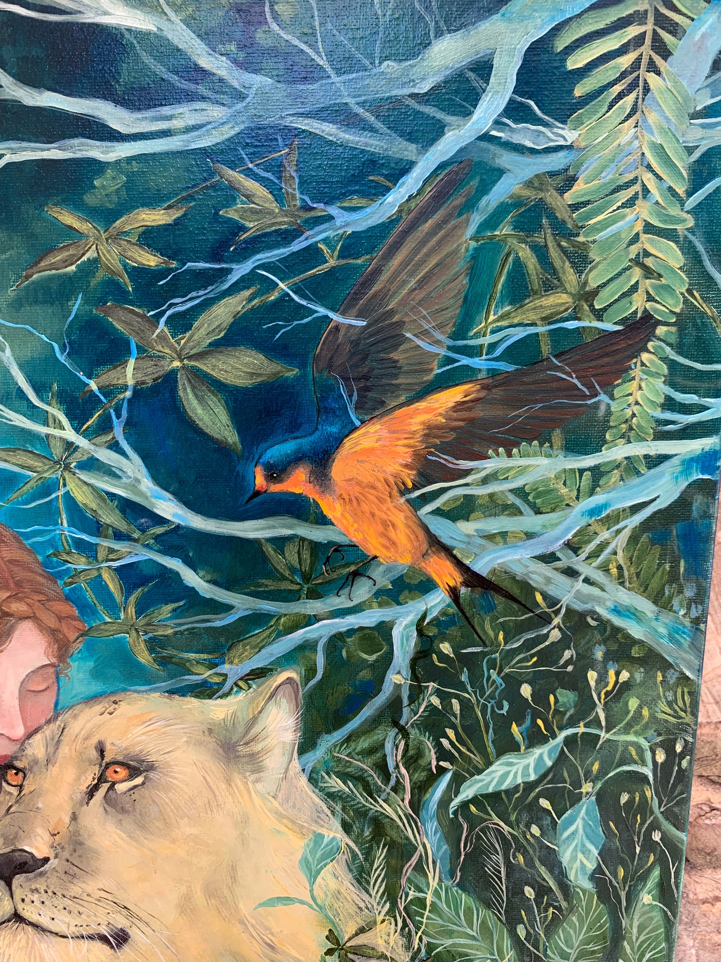 Amira and the lion