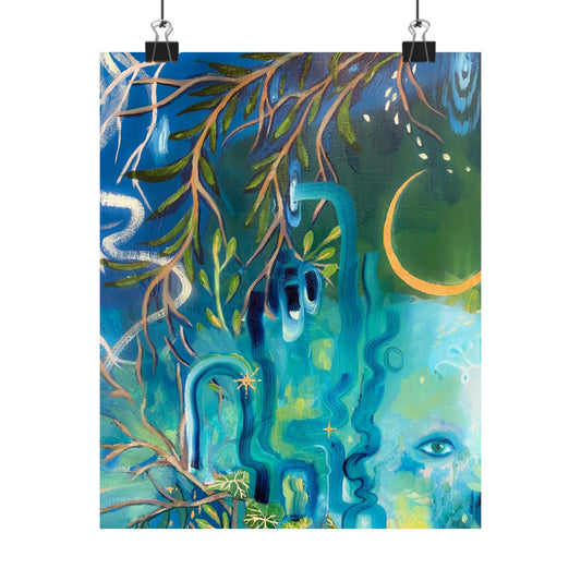 Vibrant Wall Art Poster, Nature-Inspired Home Decor, Bohemian Art for Living Room, Aesthetic Gift for Art Lovers, Gallery Wall Print