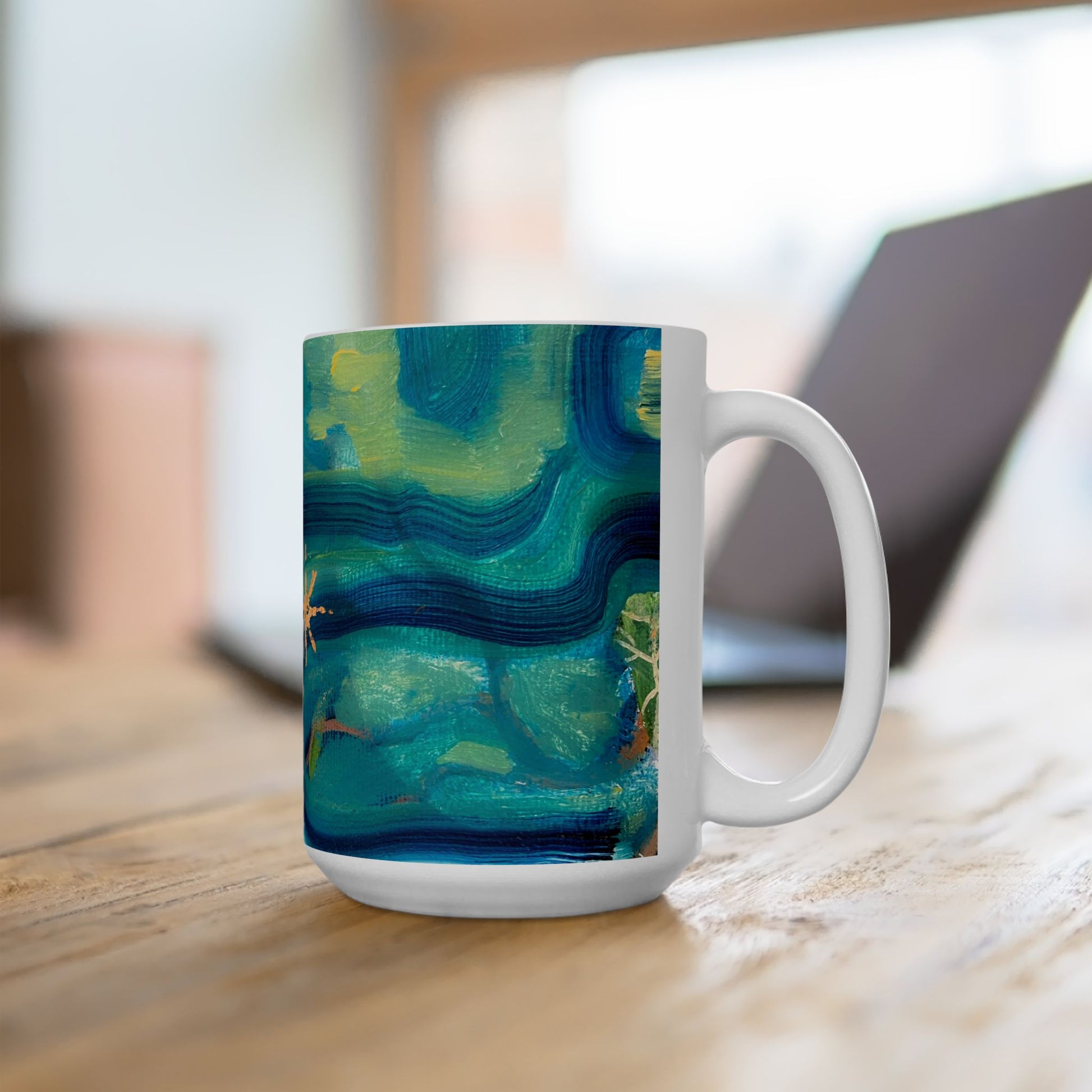 Colorful Abstract Ceramic Mug - Perfect for Coffee Lovers, Art Enthusi   Plants' Soul