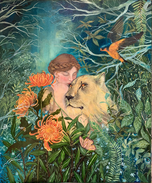 Amira and the lion